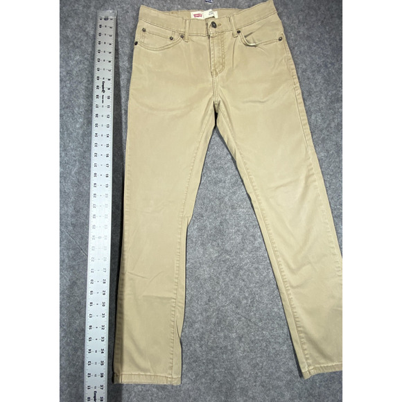 Levi's 511 Jeans Boys 18 Regular 29x29 Khaki Twill Slim Fit Stretch 5 Pocket - Picture 5 of 16